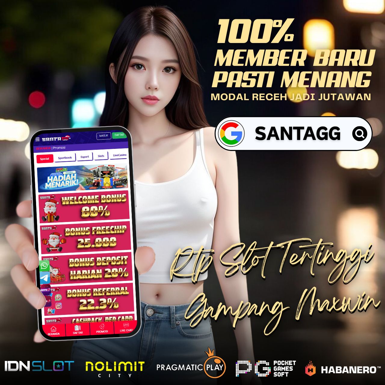 SANTAGG: Situs Slot Online Gacor & Taruhan Terpercaya 2025